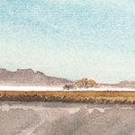 The Peninsula over the fog, from near the Tule Lake Wildlife Refuge